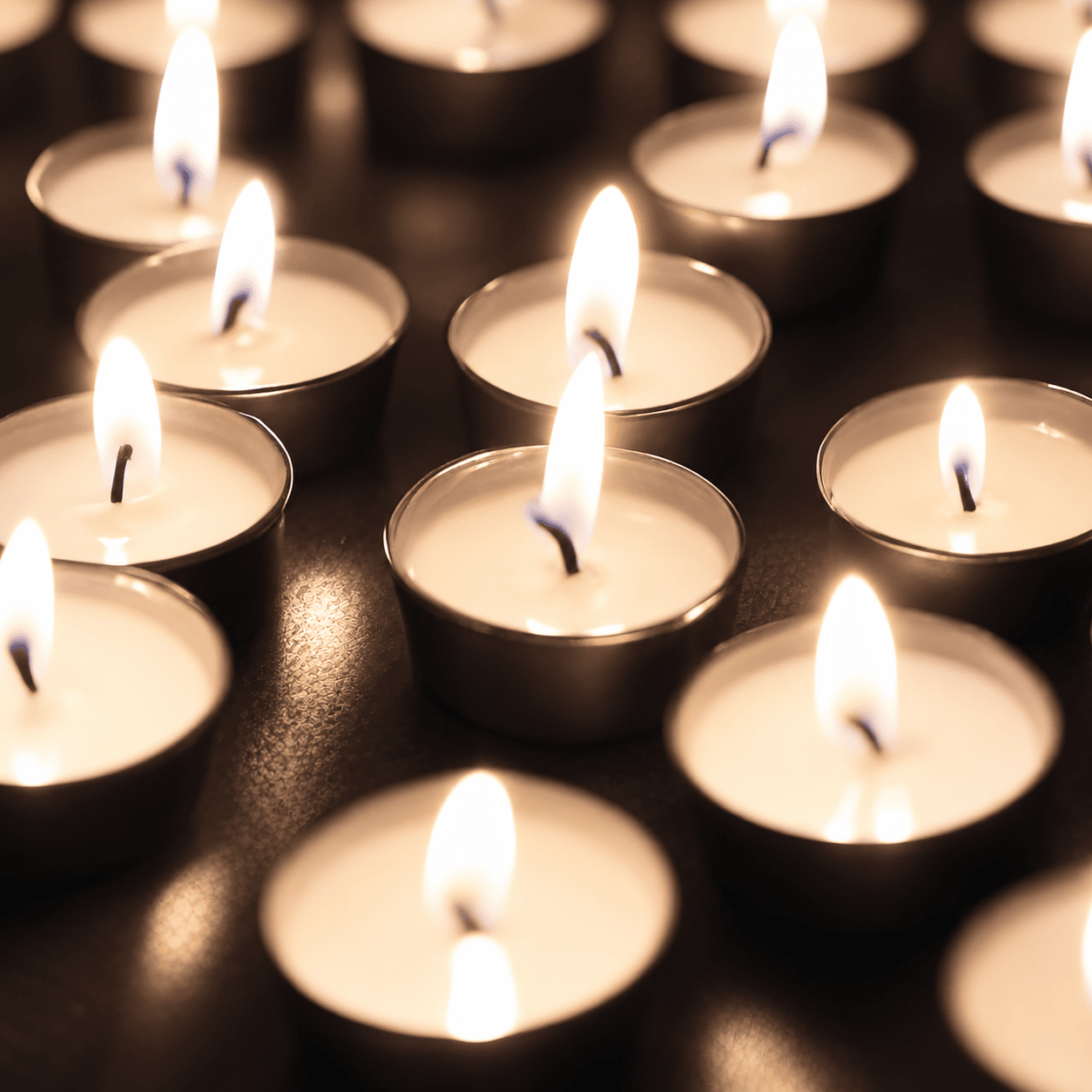 Candles for a memorial