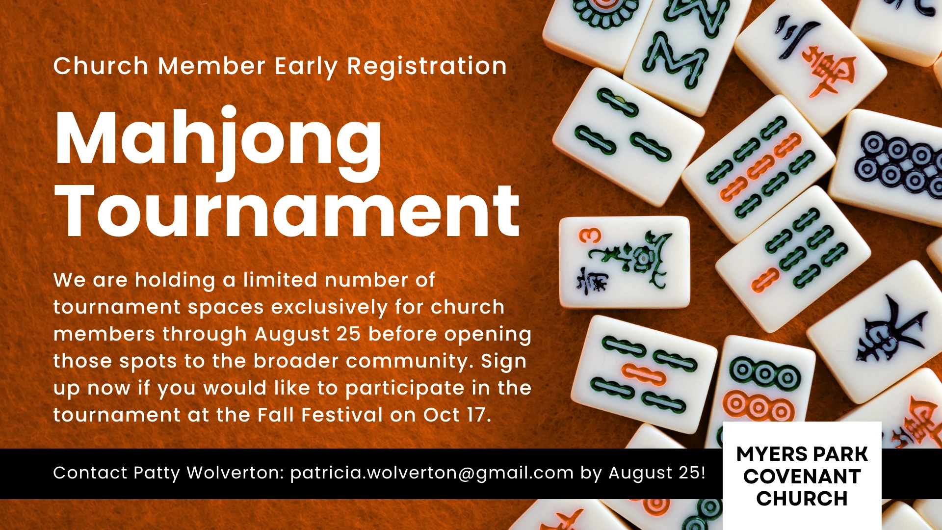 Reserve Your Spot | Mahjong Tournament
